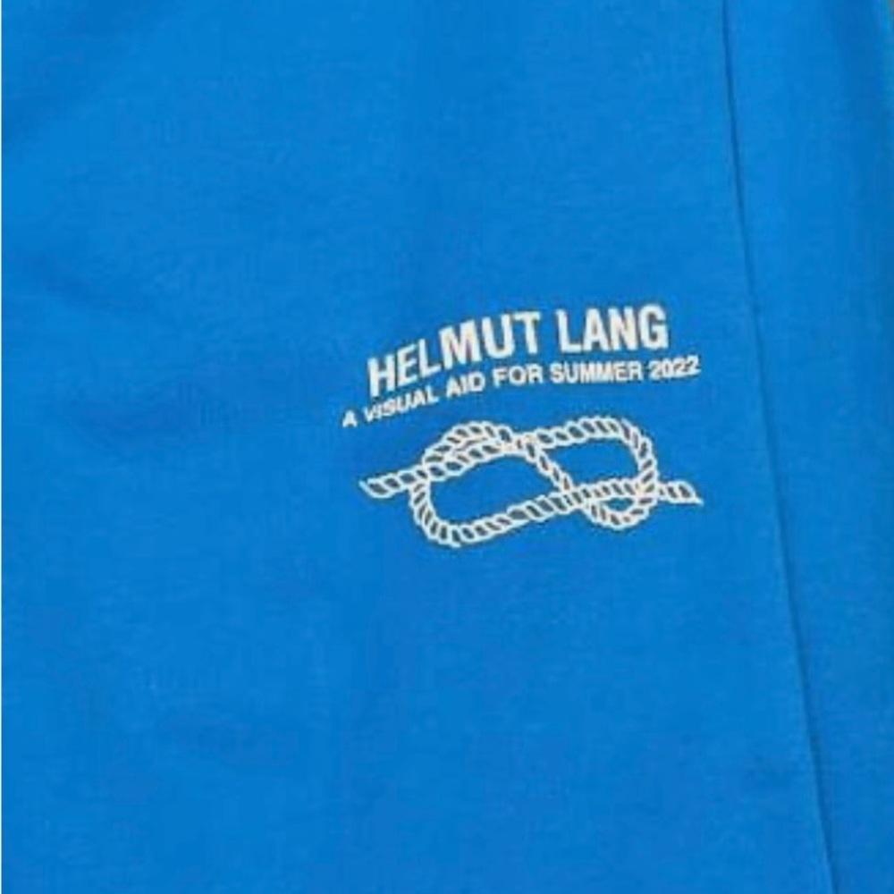 Helmut Lang Knot Logo French Terry Jogger Sweatpants Blue Size M - Picture 9 of 11